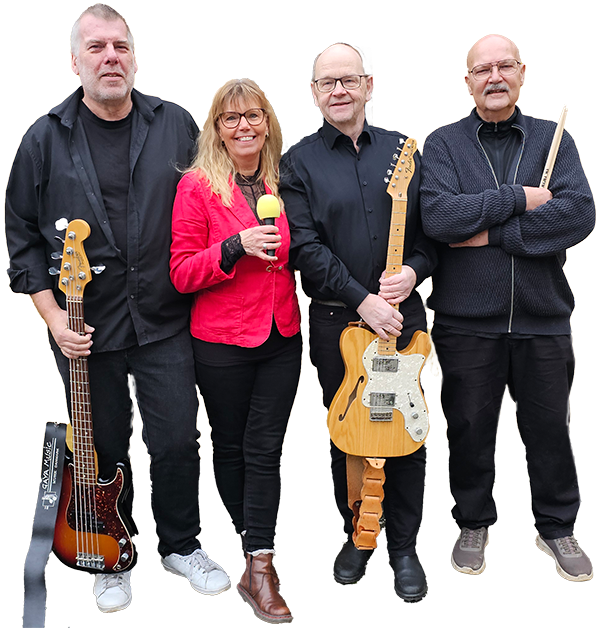 Bandmedlemmer i spotlight